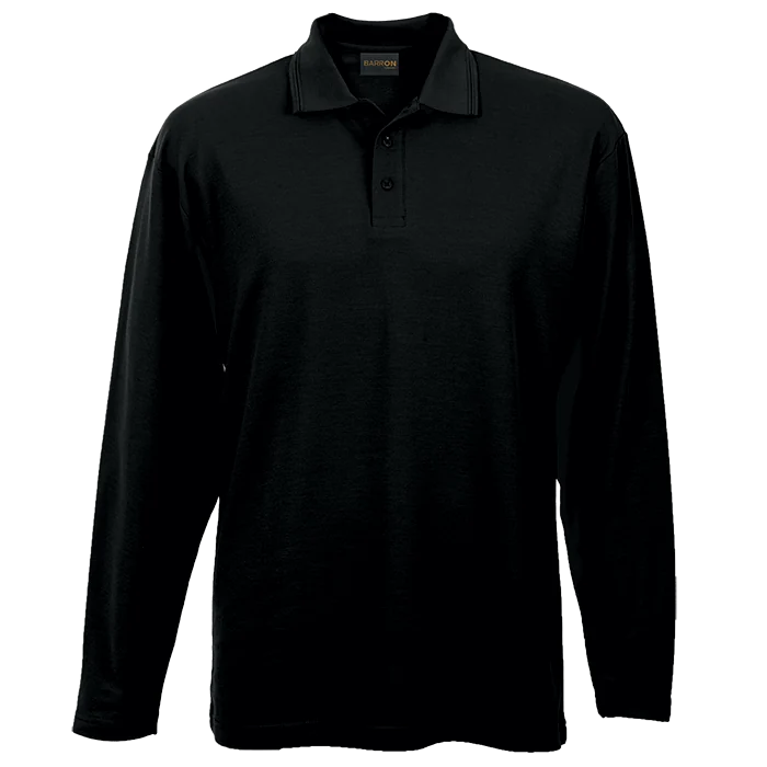 175g Pique Knit Long Sleeve Golfer Mens